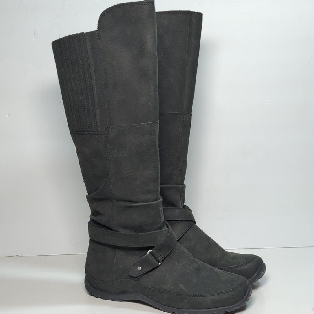 Northface Camryn II Tall black leather boot women's size 7 EU 38